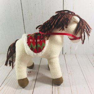 Gund A Very Vintage Christmas Winter Horse Holiday Plush White 10”